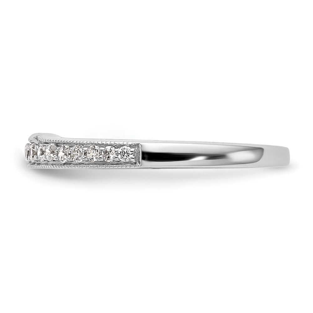 14K White Gold Real Diamond Wedding Band