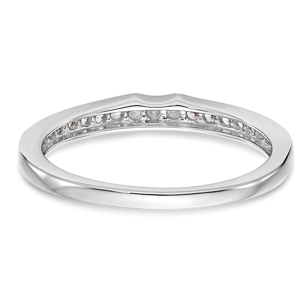 14K White Gold Real Diamond Wedding Band