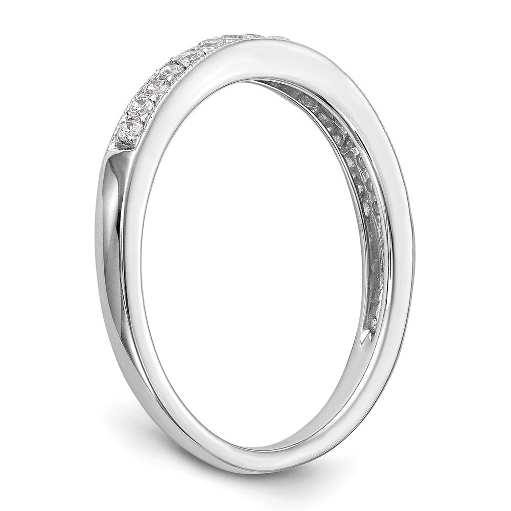 14K White Gold Real Diamond Wedding Band