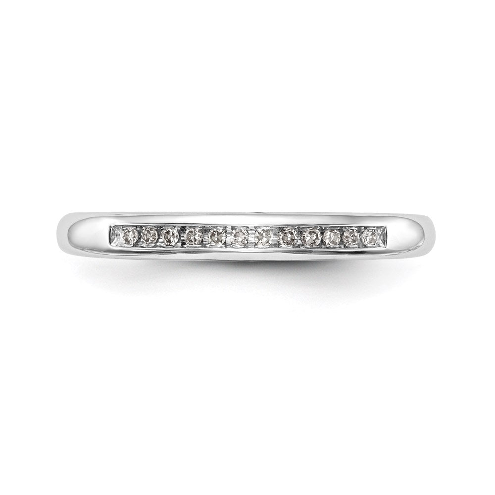 0.07ct. CZ Solid Real 14k White Gold Wedding Wedding Band Ring