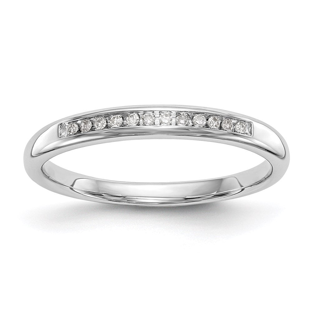 0.07ct. CZ Solid Real 14k White Gold Wedding Wedding Band Ring