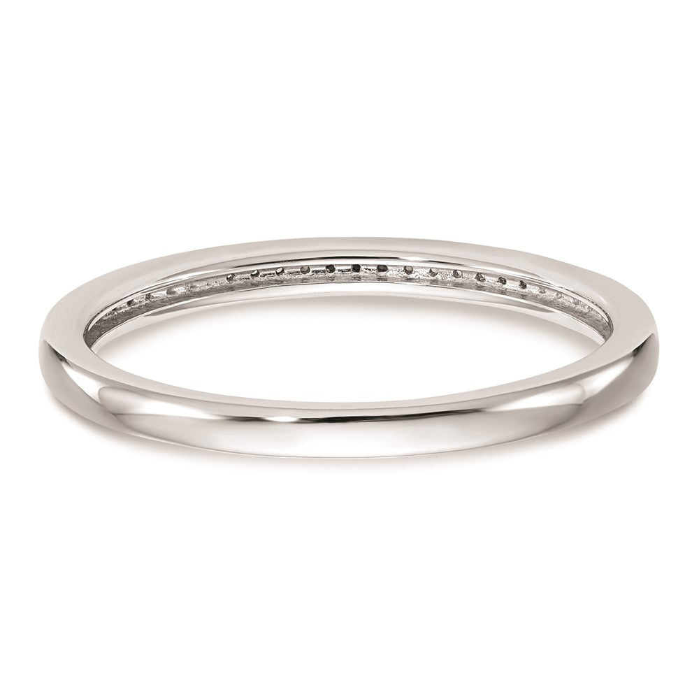 10K Set of 2 White Gold Real Diamond Wedding Band