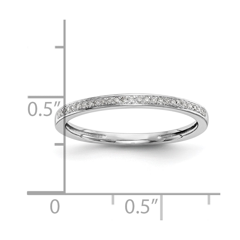 10K Set of 2 White Gold Real Diamond Wedding Band