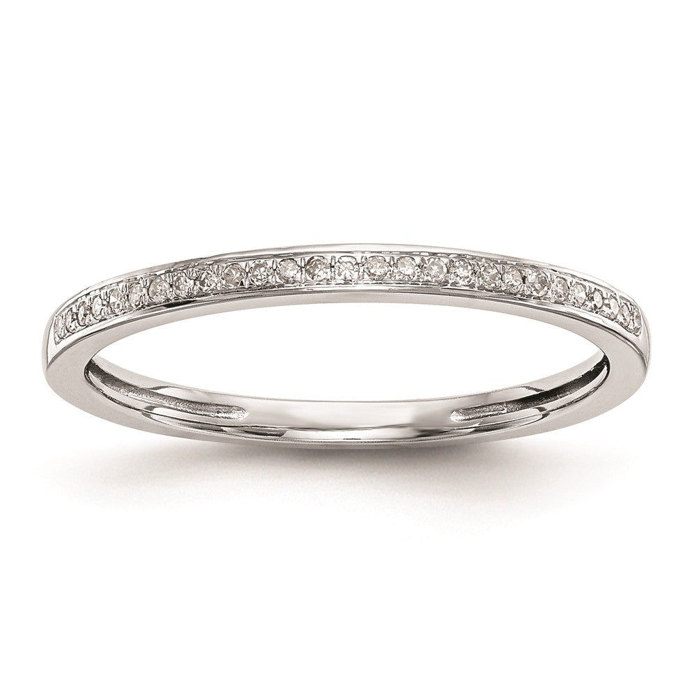 14k Set of 2 White Gold Real Diamond Wedding Band