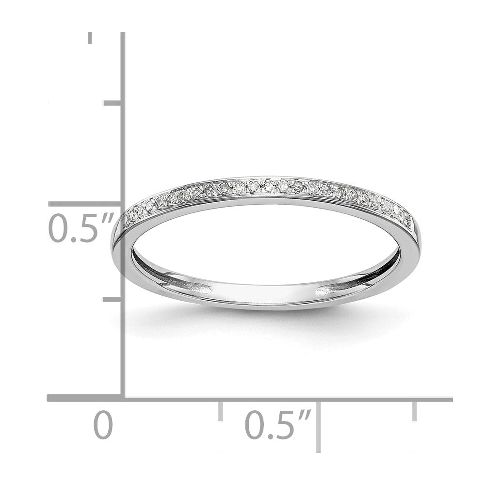 0.14ct. CZ Solid Real 14k Set of 2 White Gold Wedding Wedding Band Ring