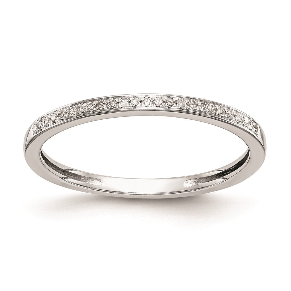 10K Set of 2 White Gold Real Diamond Wedding Band