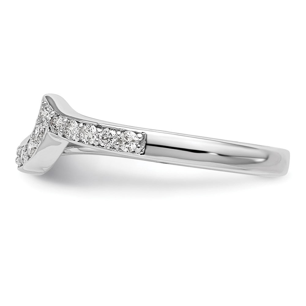 0.26ct. CZ Solid Real 14k White Gold Wedding Wedding Band Ring