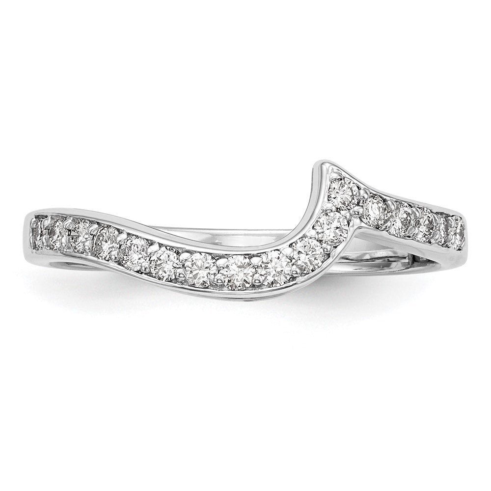 0.26ct. CZ Solid Real 14k White Gold Wedding Wedding Band Ring