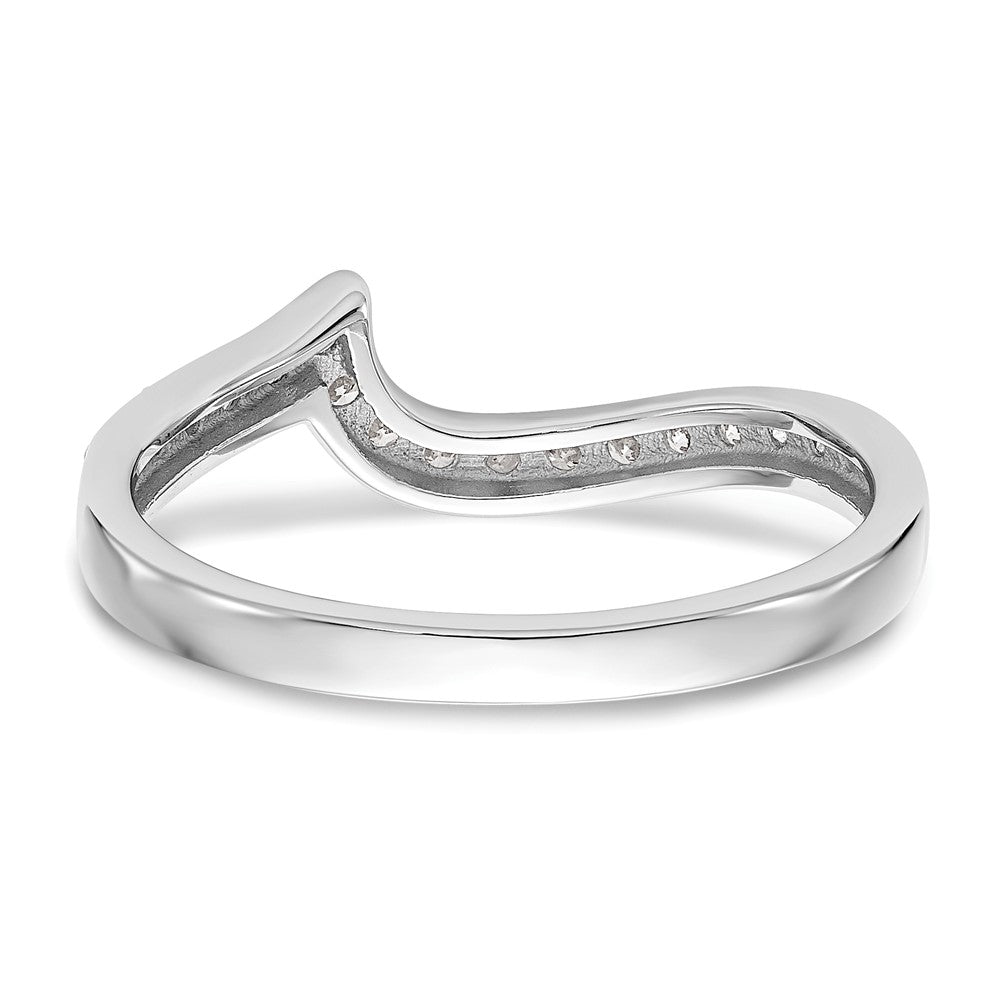 0.26ct. CZ Solid Real 14k White Gold Wedding Wedding Band Ring