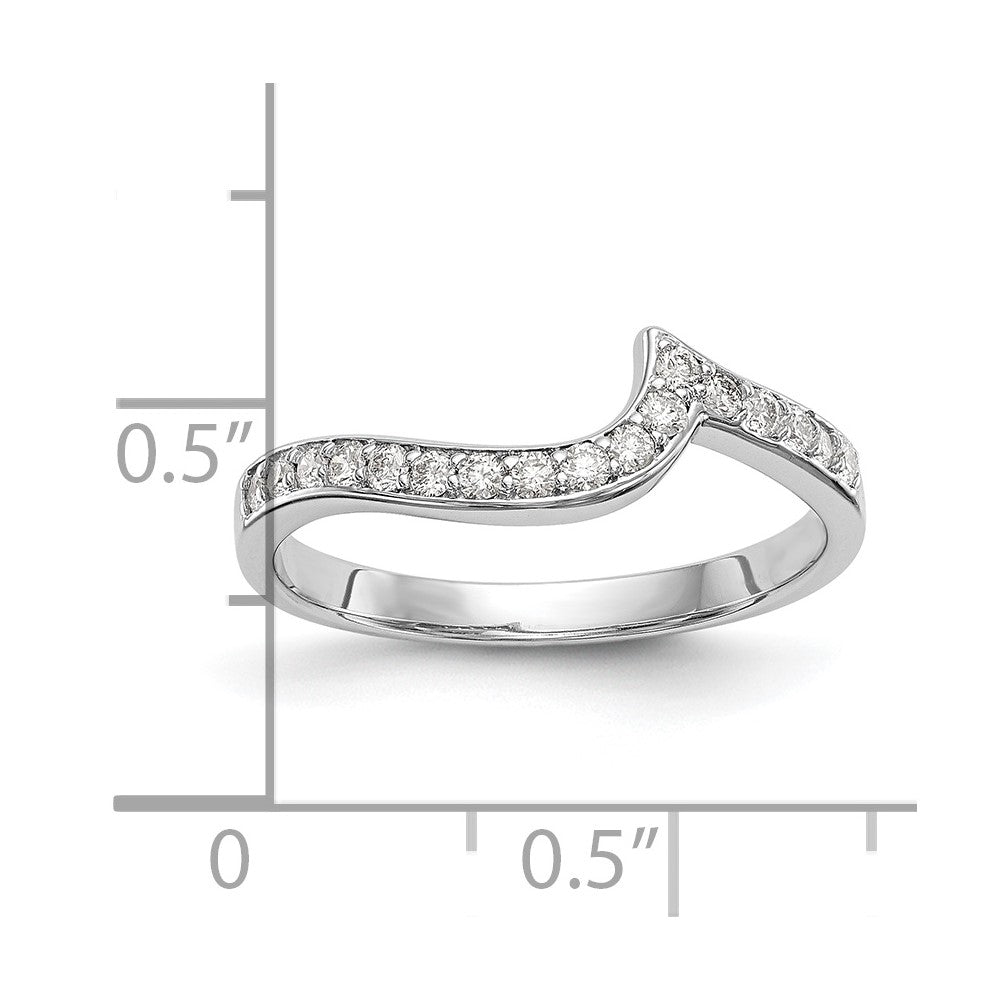 0.26ct. CZ Solid Real 14k White Gold Wedding Wedding Band Ring