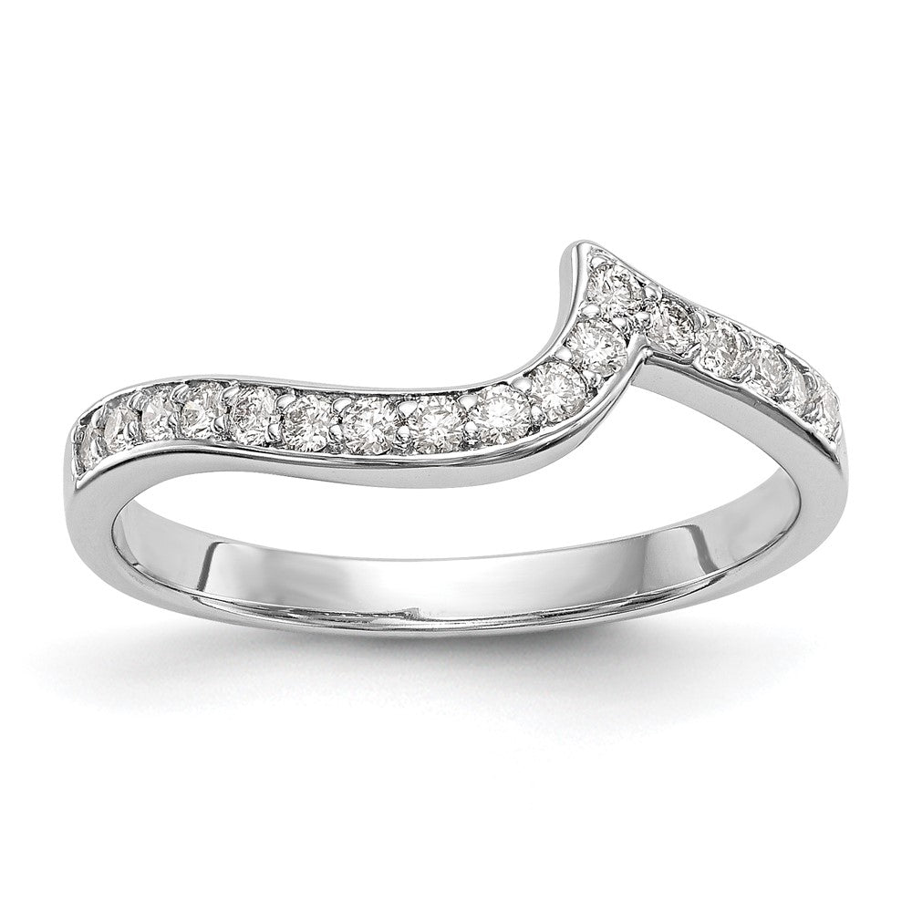 0.26ct. CZ Solid Real 14k White Gold Wedding Wedding Band Ring