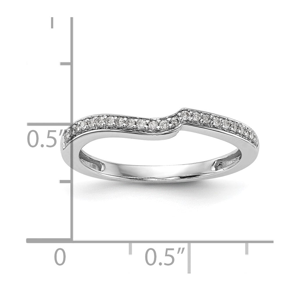 0.10ct. CZ Solid Real 14k White Gold Wedding Wedding Band Ring