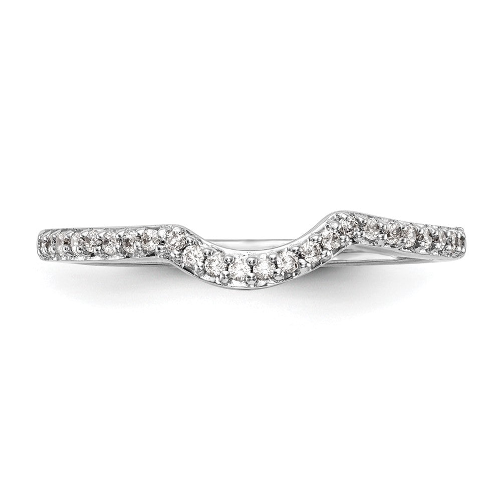 0.12ct. CZ Solid Real 14K White Gold Wedding Wedding Band Ring