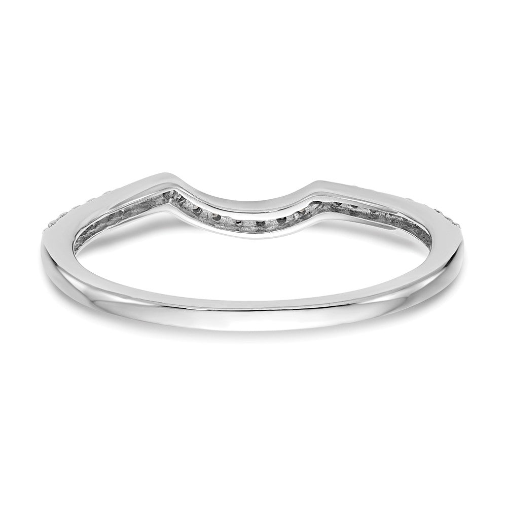 0.12ct. CZ Solid Real 14K White Gold Wedding Wedding Band Ring