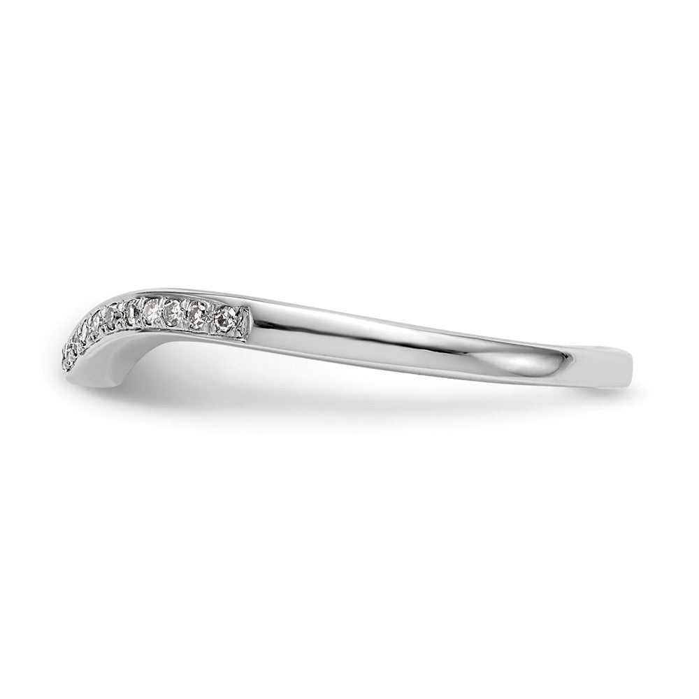 0.07ct. CZ Solid Real 14k White Gold Wedding Wedding Band Ring