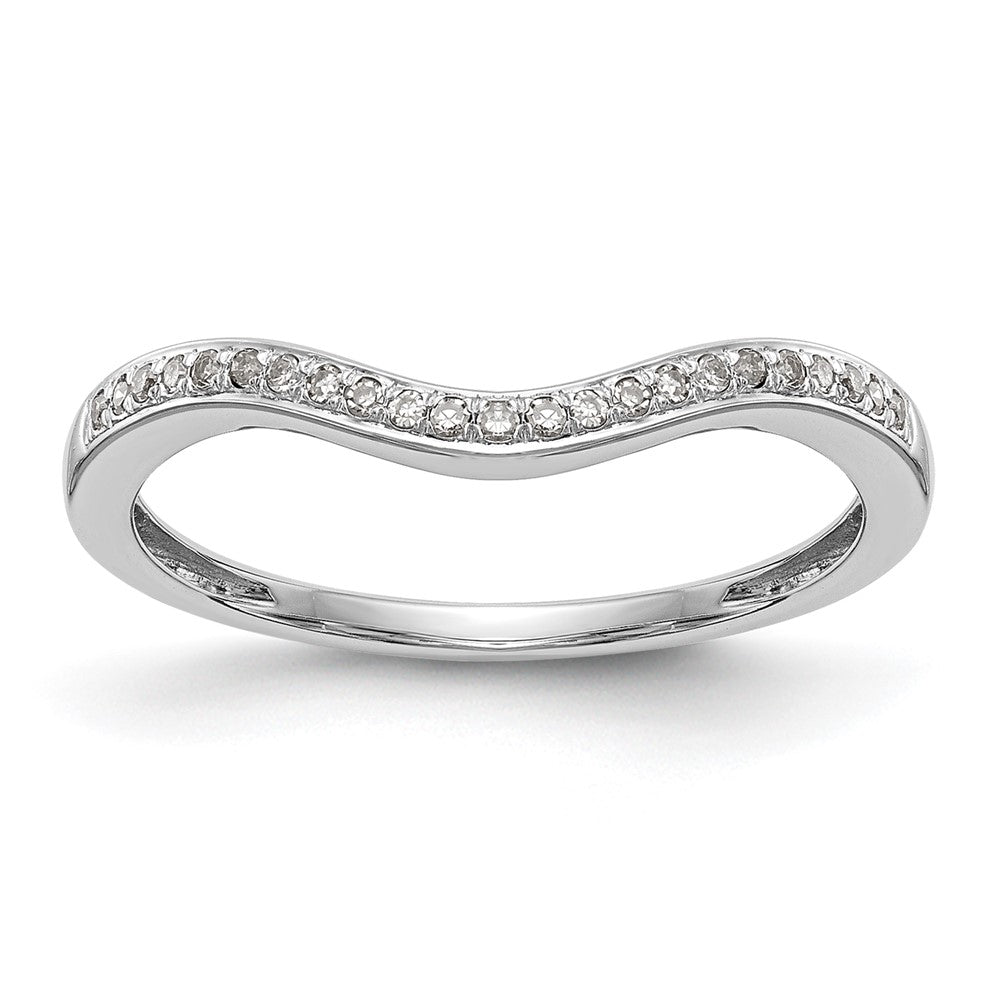 0.07ct. CZ Solid Real 14k White Gold Wedding Wedding Band Ring