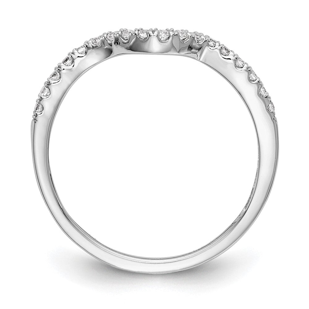 14K White Gold Real Diamond Wedding Band