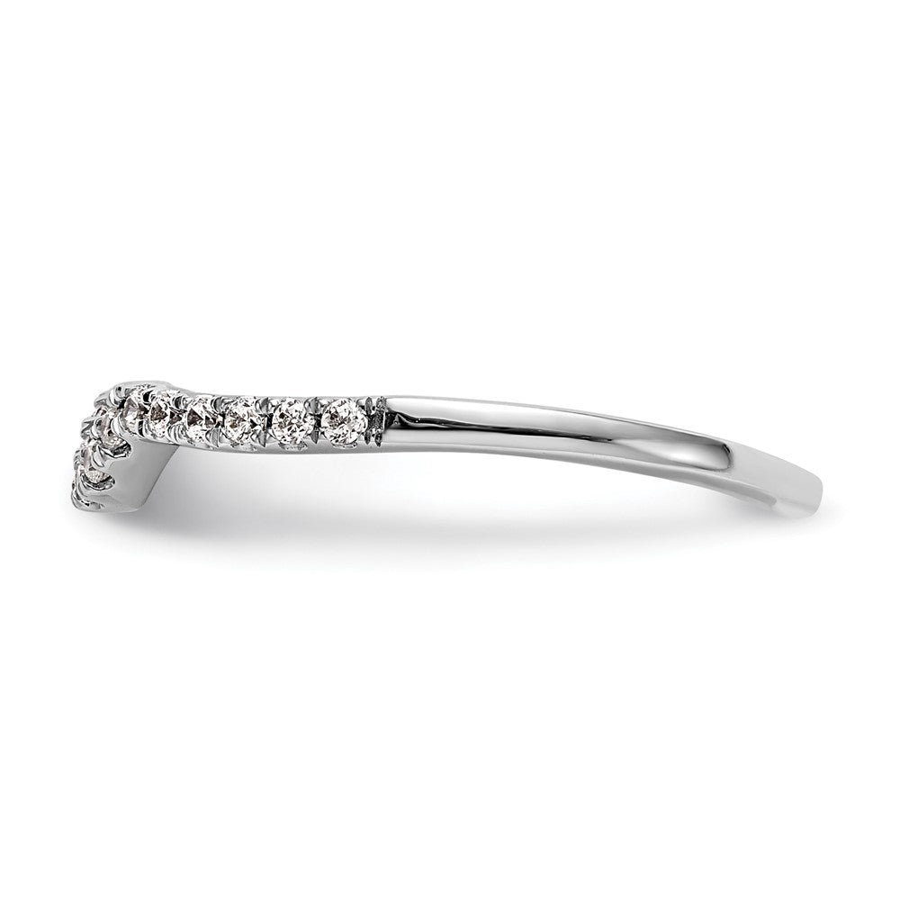 14K White Gold Real Diamond Wedding Band