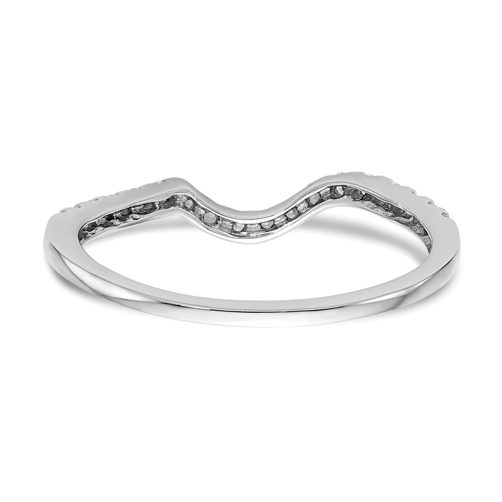 14K White Gold Real Diamond Wedding Band