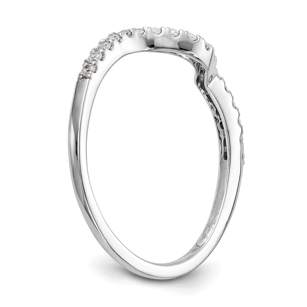 14K White Gold Real Diamond Wedding Band