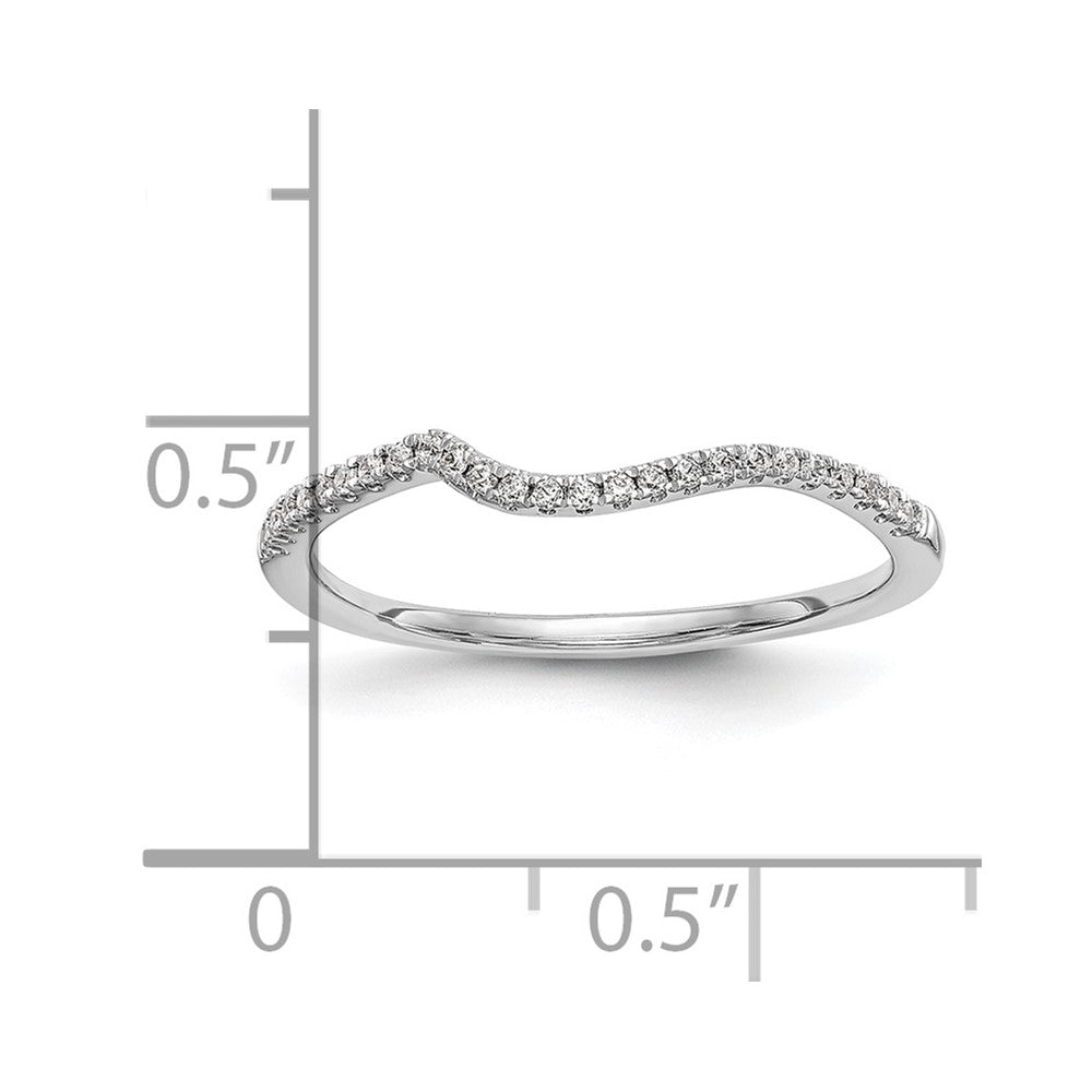 0.10ct. CZ Solid Real 14k White Gold Wedding Wedding Band Ring