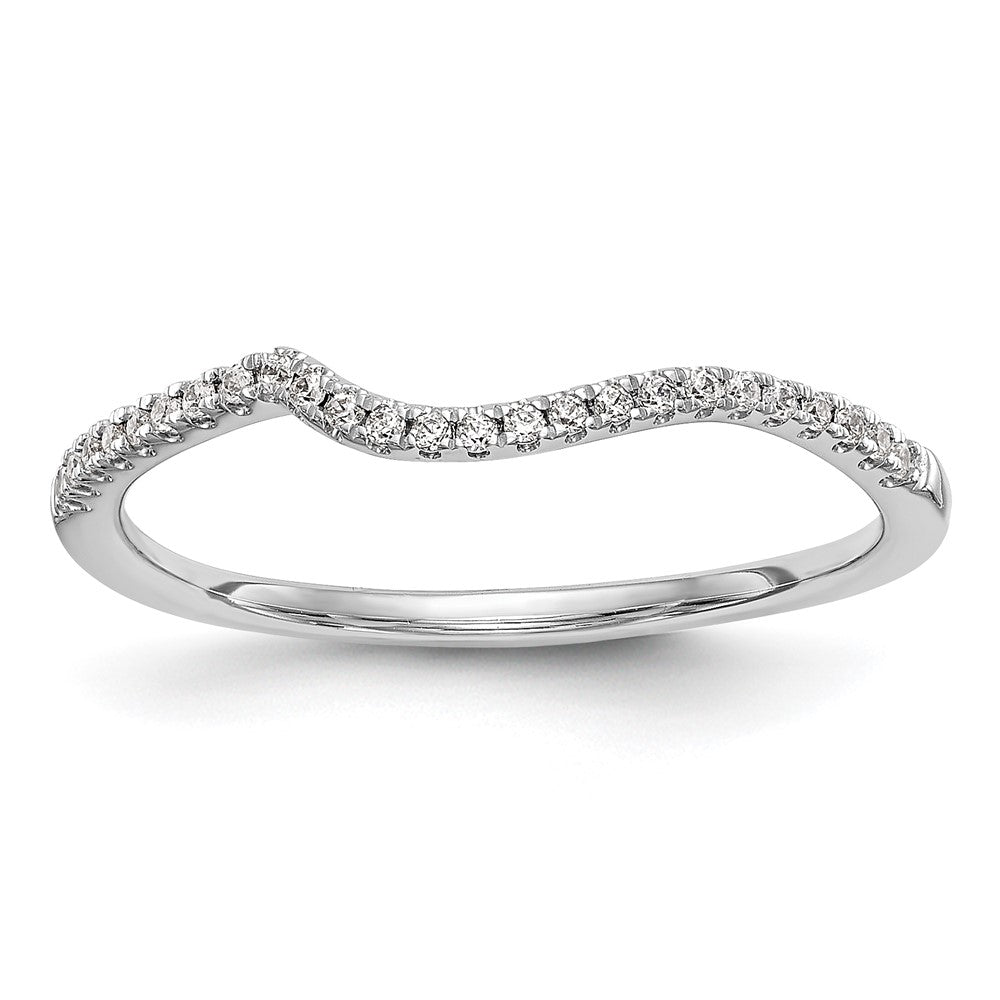 0.10ct. CZ Solid Real 14k White Gold Wedding Wedding Band Ring