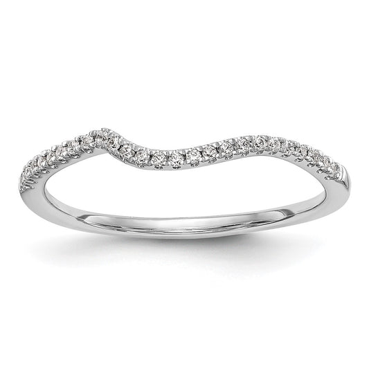 0.10ct. CZ Solid Real 14k White Gold Wedding Wedding Band Ring