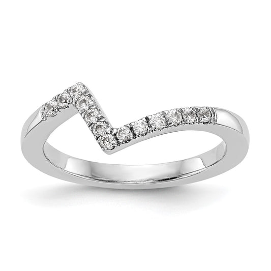 0.13ct. CZ Solid Real 14k White Gold Wedding Wedding Band Ring