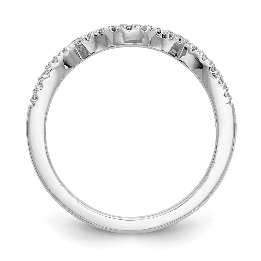 14k White Gold Real Diamond Wedding Band