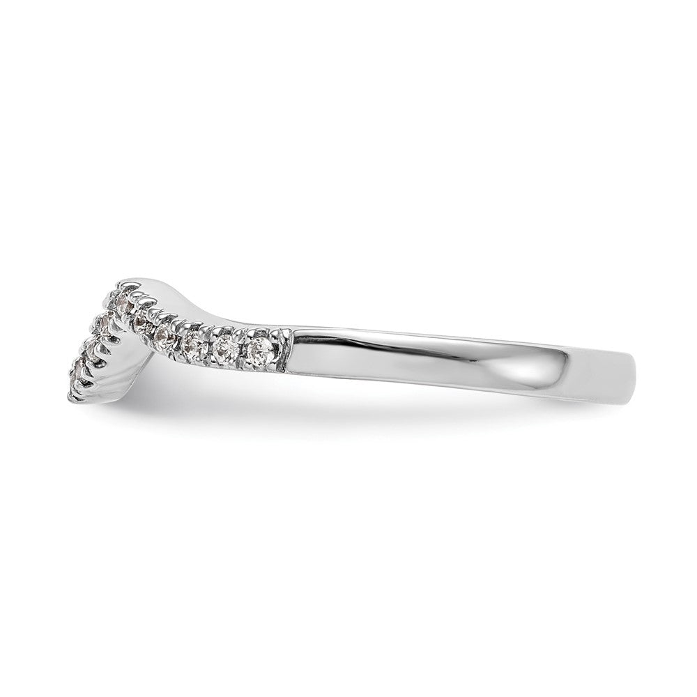 14k White Gold Real Diamond Wedding Band