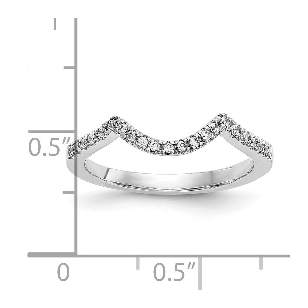 14k White Gold Real Diamond Wedding Band