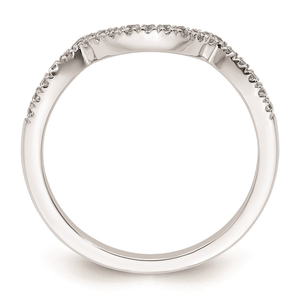 14k White Gold Real Diamond Wedding Band