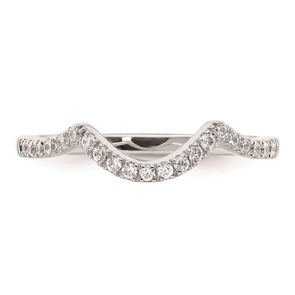 14k White Gold Real Diamond Wedding Band