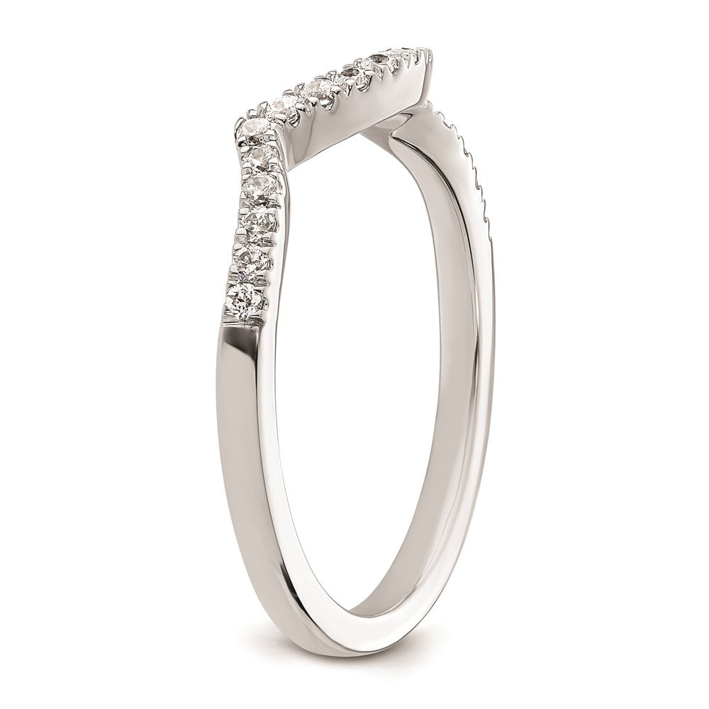 14k White Gold Real Diamond Wedding Band