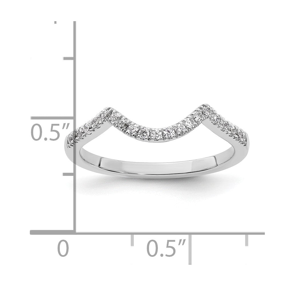 14k White Gold Real Diamond Wedding Band