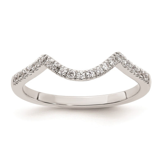 14k White Gold Real Diamond Wedding Band