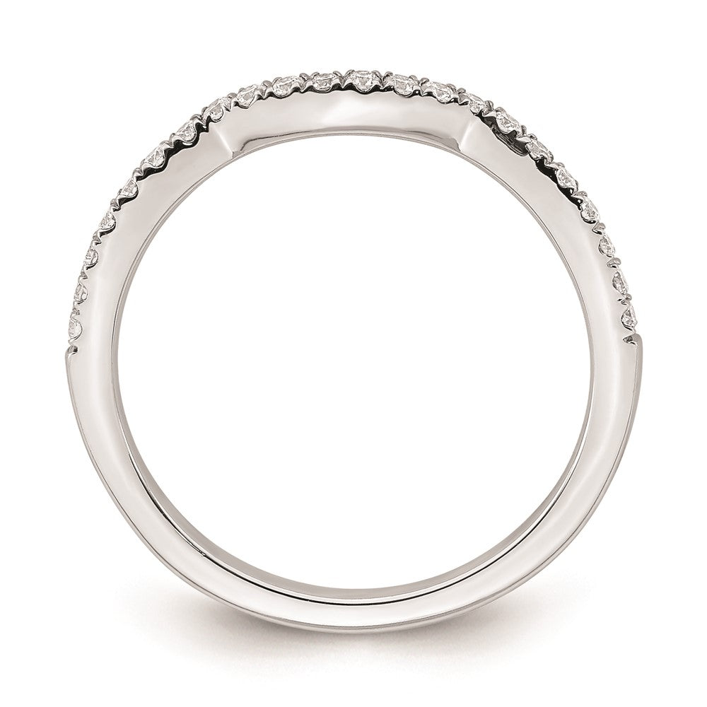 14k White Gold Real Diamond Wedding Band