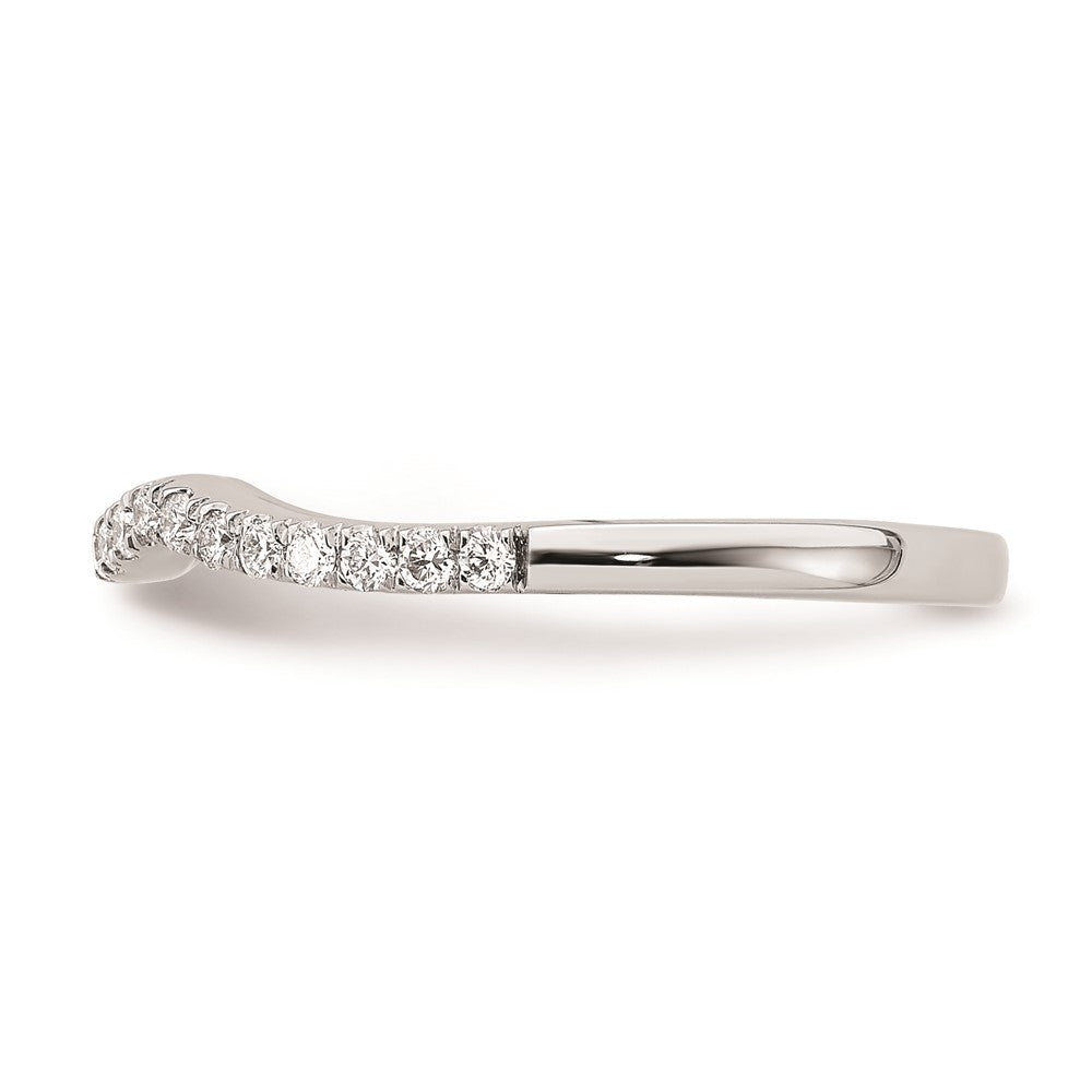 14k White Gold Real Diamond Wedding Band