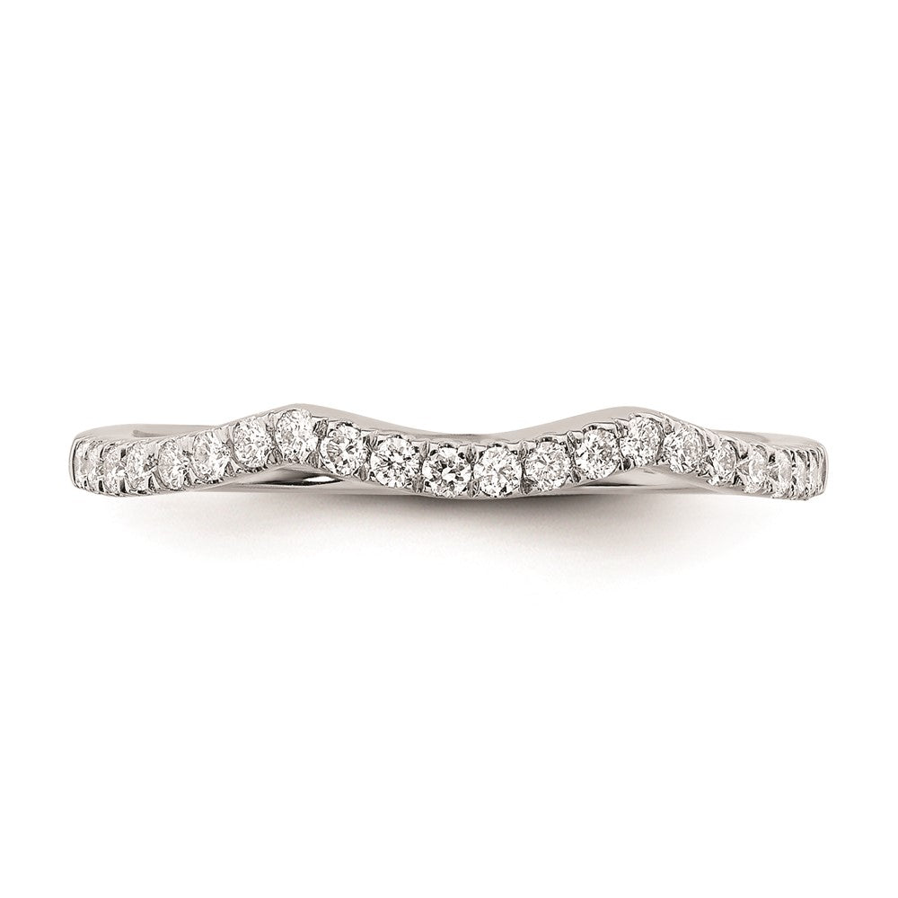 14k White Gold Real Diamond Wedding Band