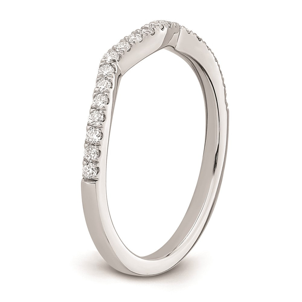 14k White Gold Real Diamond Wedding Band