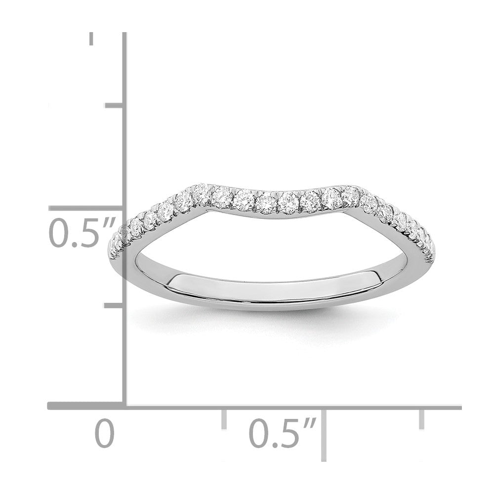 14k White Gold Real Diamond Wedding Band