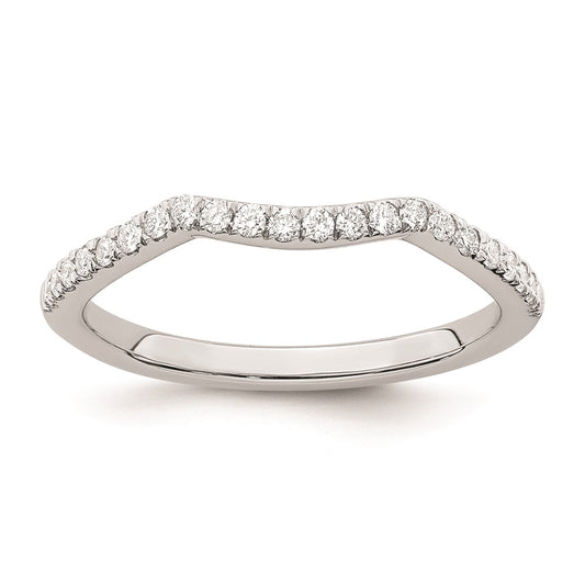 14k White Gold Real Diamond Wedding Band