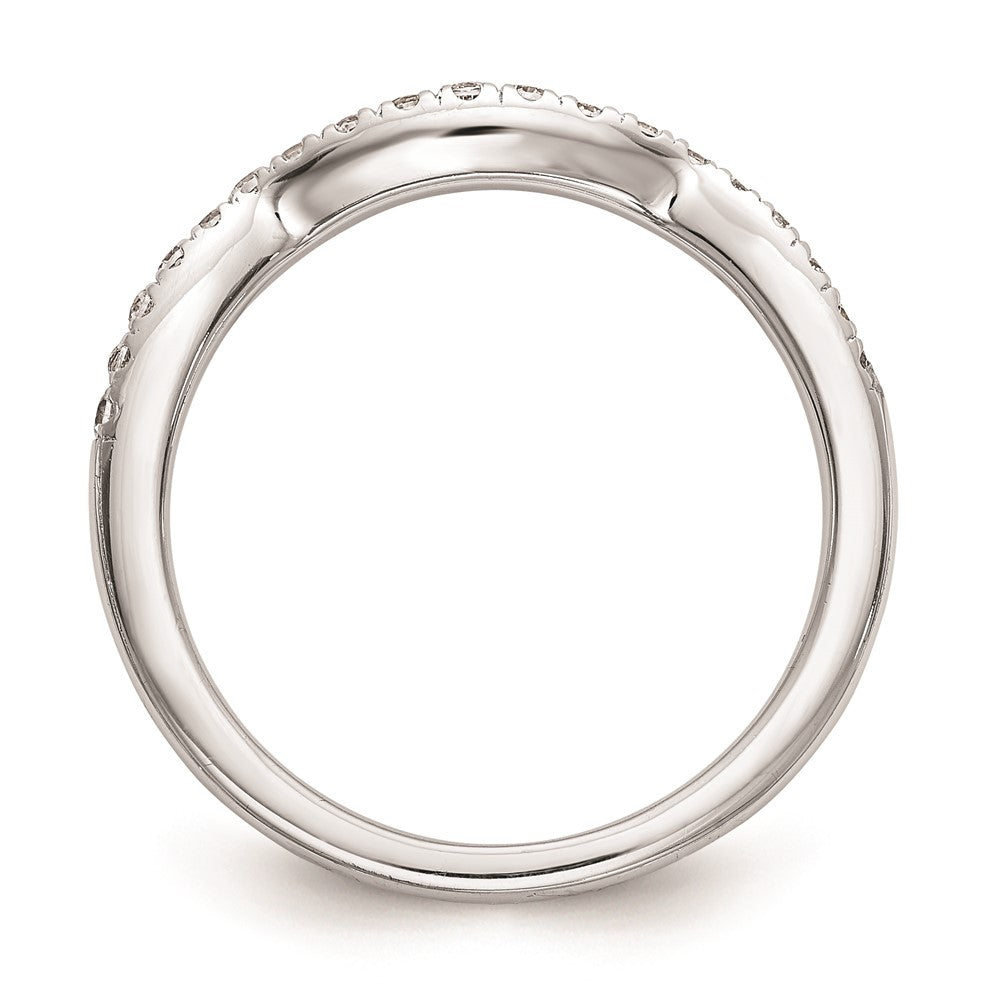 14k White Gold Real Diamond Wedding Band