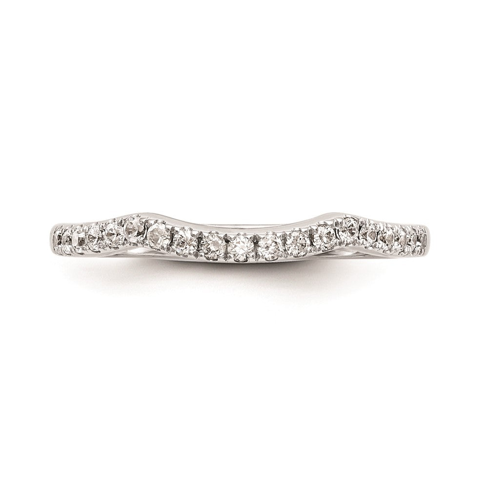 14k White Gold Real Diamond Wedding Band