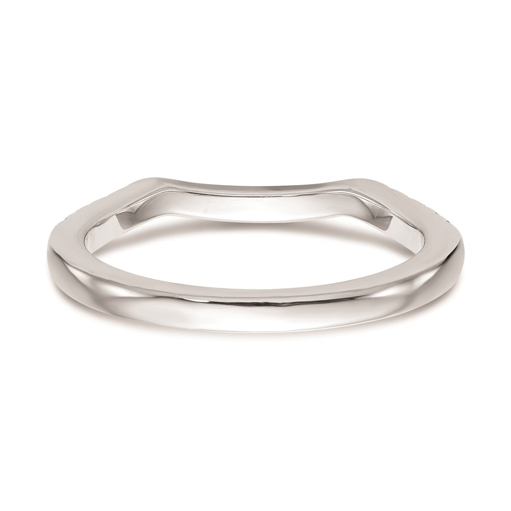 14k White Gold Real Diamond Wedding Band