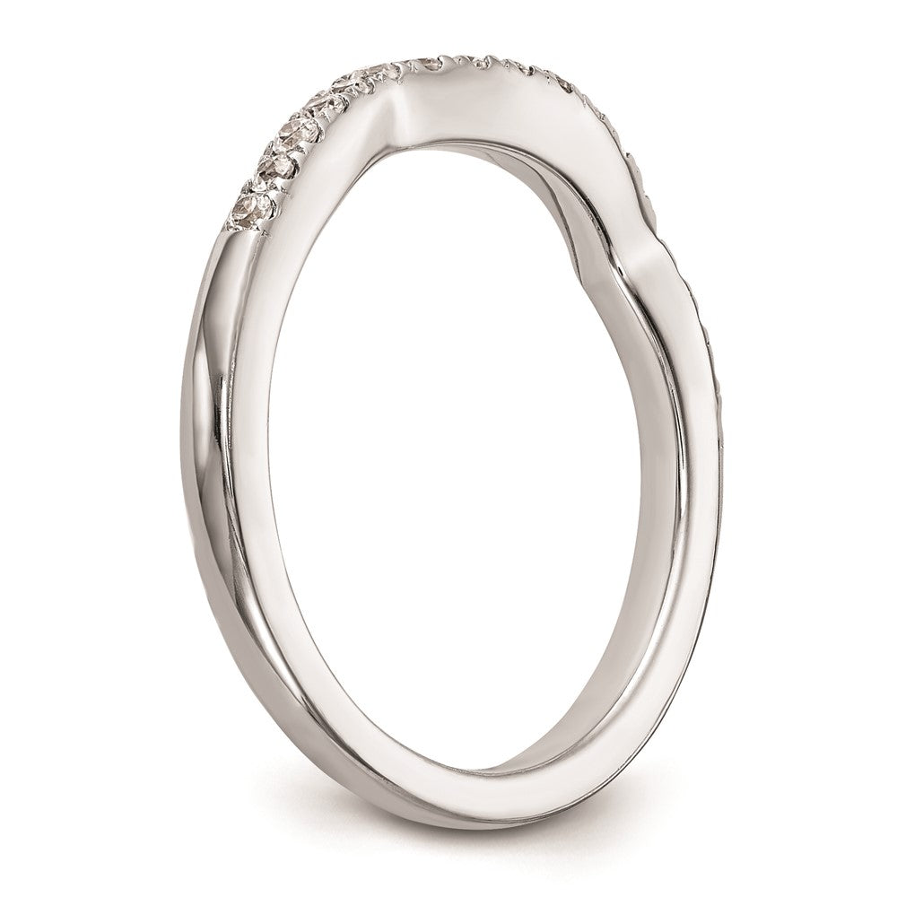 14k White Gold Real Diamond Wedding Band