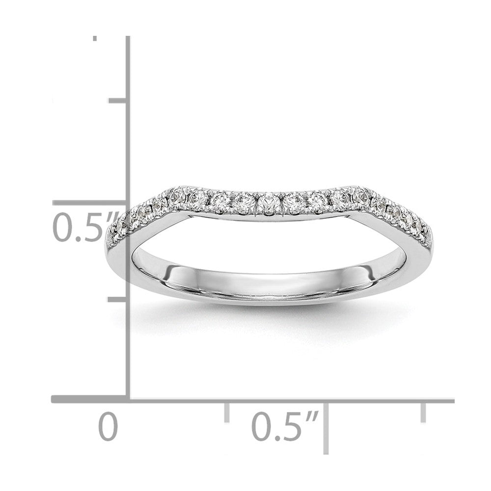 14k White Gold Real Diamond Wedding Band