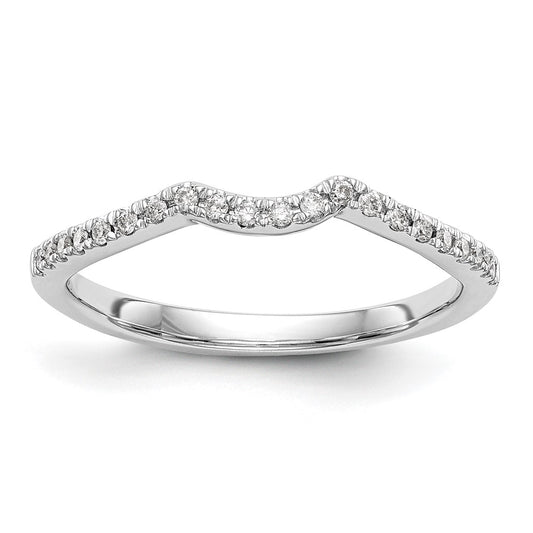 14k White Gold Real Diamond Wedding Band