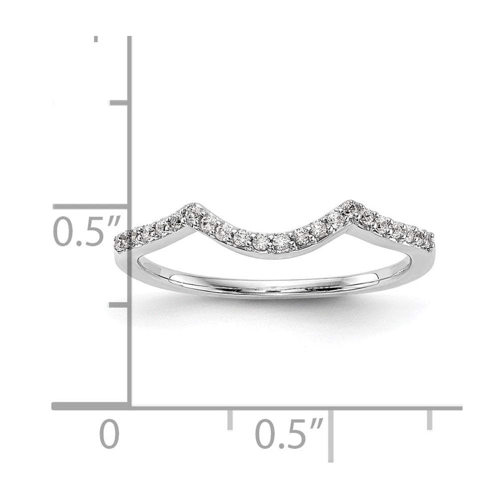 0.13ct. CZ Solid Real 14k White Gold Wedding Wedding Band Ring