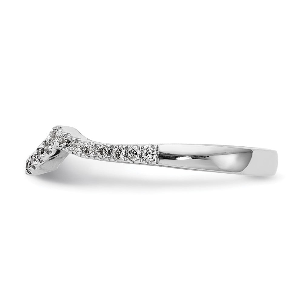 0.10ct. CZ Solid Real 14k White Gold Wedding Wedding Band Ring